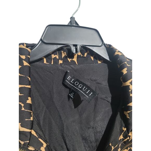 Eloquii Leopard Crop Scrunch Sleeves Jacket Size 20 - Picture 6 of 7